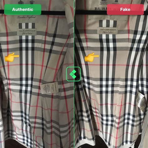 vintage burberry fake vs real|identify Burberry raincoat.